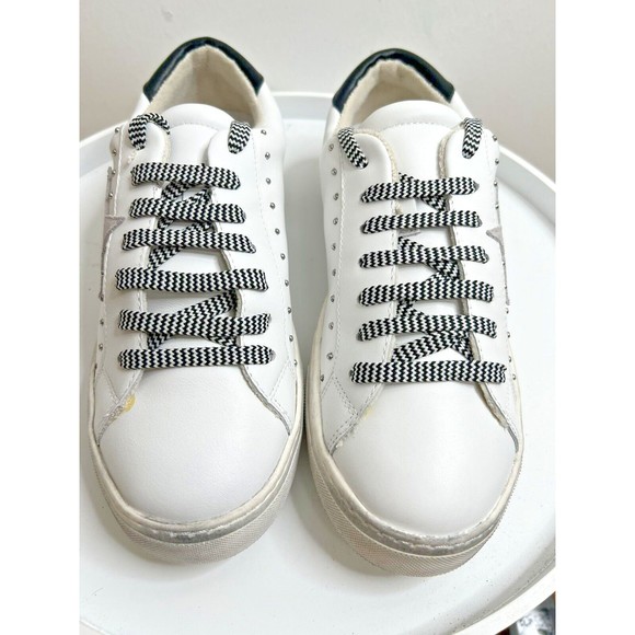 Steven by Steve Madden Rubie-S Leather Low top Size 11 White Lace-up Sneakers - Picture 5 of 8